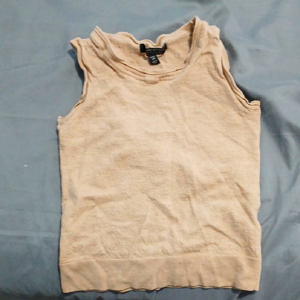 Sleeveless Beige Top